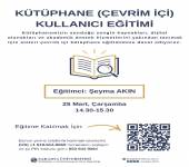 Kütüphane (Çevrimiçi) Kullanıcı Eğitimi
